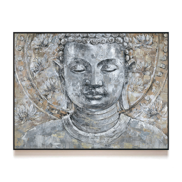 Lotus Radiance - Silver Serenity Buddha #H7789