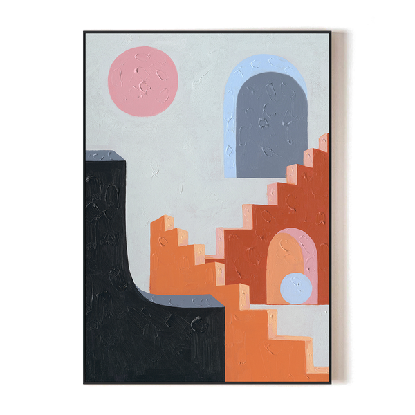 Twilight Arcade - Geometric Surreal Abstract #J2531
