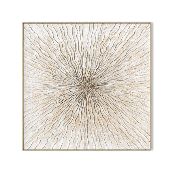 Radiant Flow - Beige Gold Textured Abstract #J4098