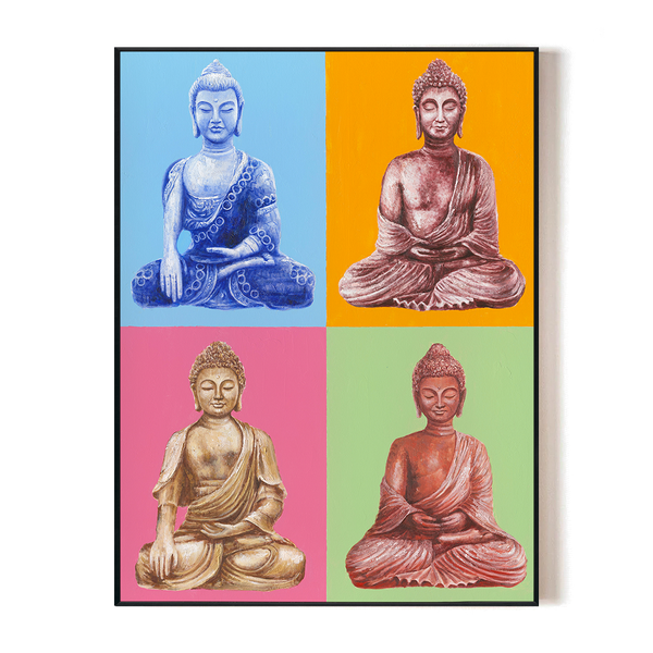 Fourfold Serenity - Pop Art Buddha Painting #J4572