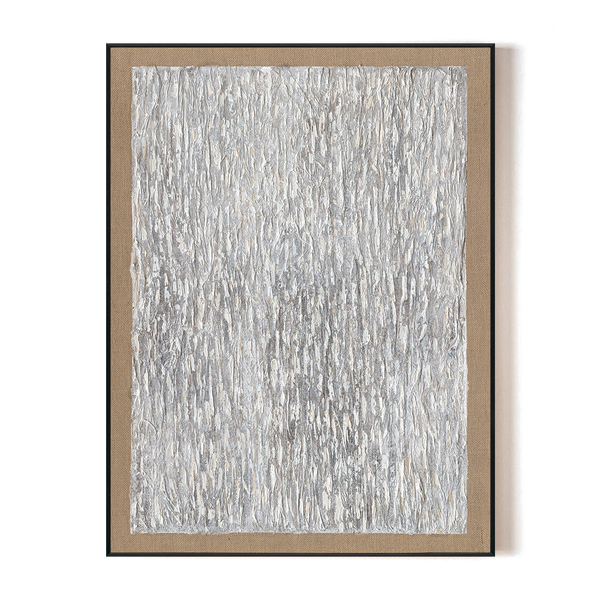 Whispers of Dawn - Grey White Abstract Painting #J5090