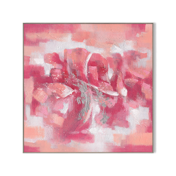 Rose Mist - Warm Textured Abstract Painting #J5117