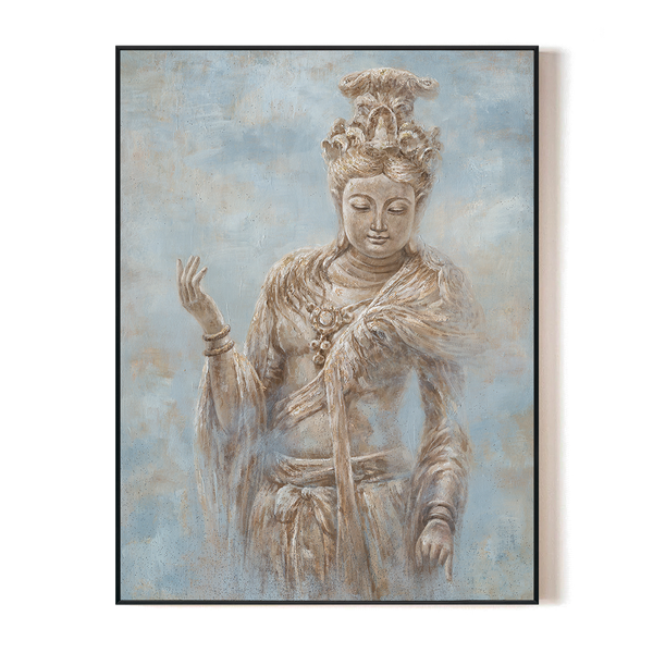 Divine Serenity - Guanyin Gold Leaf Painting #K5091