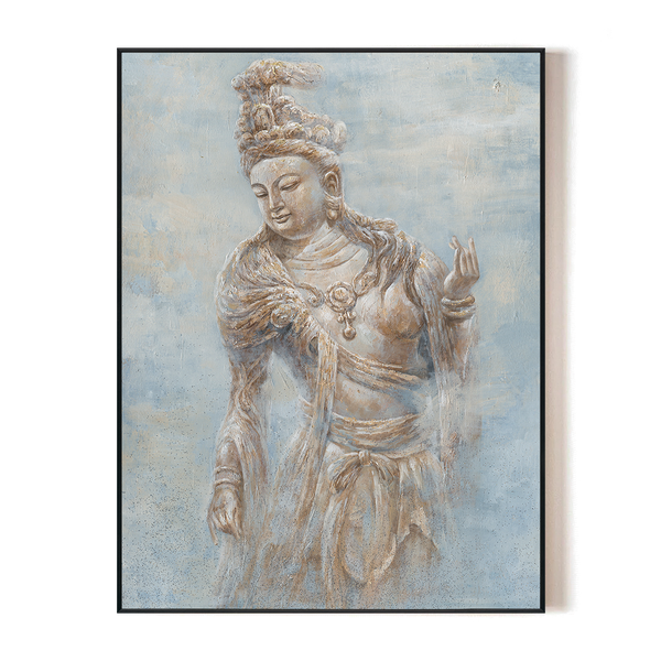 Graceful Mercy - Guanyin Gold Leaf Art #K5092