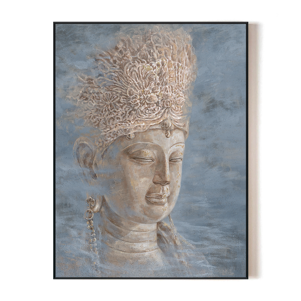 Golden Zen - Buddha Gold Leaf Glitter Artwork #K5093