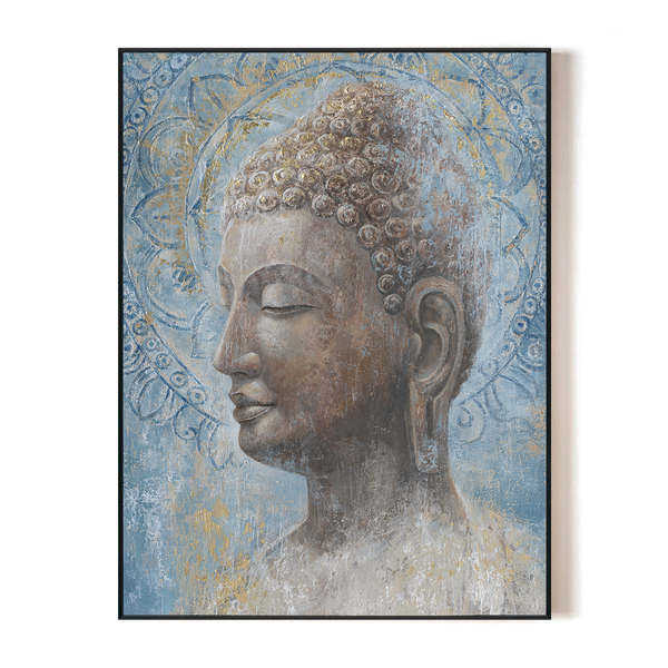 Serene Profile - Buddha Gold Leaf Painting #K5117