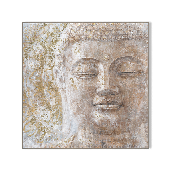 Golden Calm - Buddha Close-Up Painting#K5120