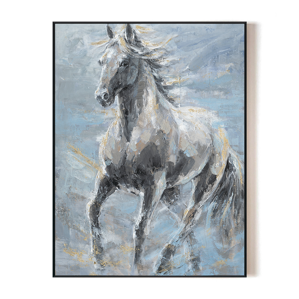 Chasing Wind – Running Horse Abstract#L0523