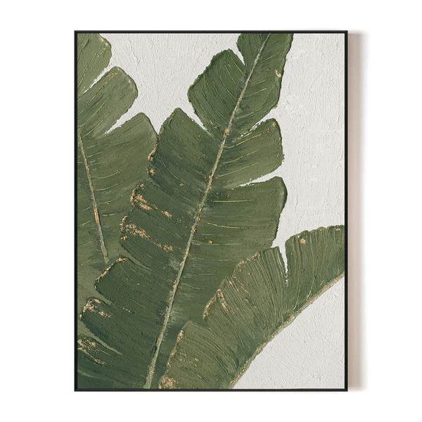 Green Realm - Tropical Leaf Small Painting #L0653