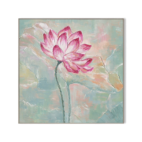 Lotus Radiance - Pastel Relief Painting#L0665