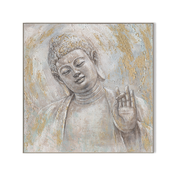 Golden Harmony - Textured Buddha Painting#L0701