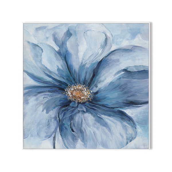 Blue Bloom – Abstract Floral Painting#L3547