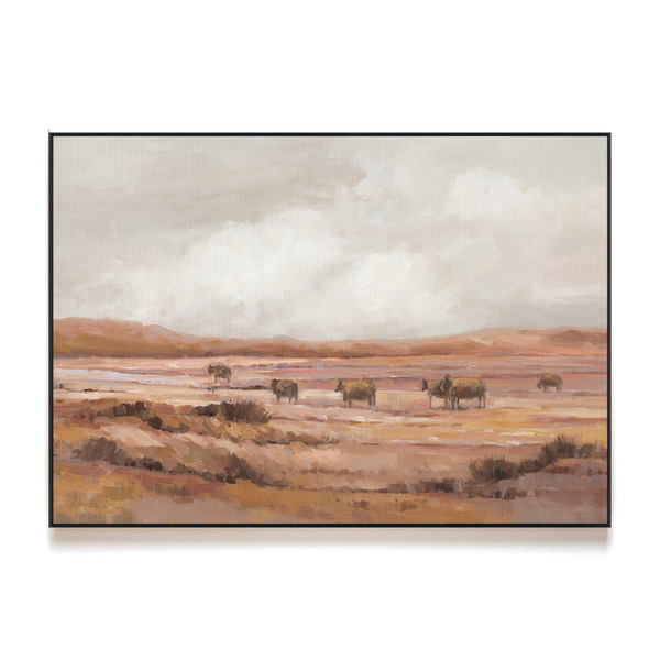 Prairie Horizon - Grazing Herd Painting#L4541