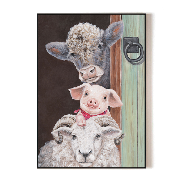 Pastoral Joy - Farm Trio Painting#L4644