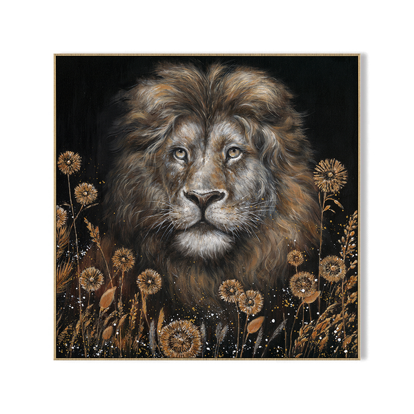 Golden Majesty - Lion Oil Painting#L5040
