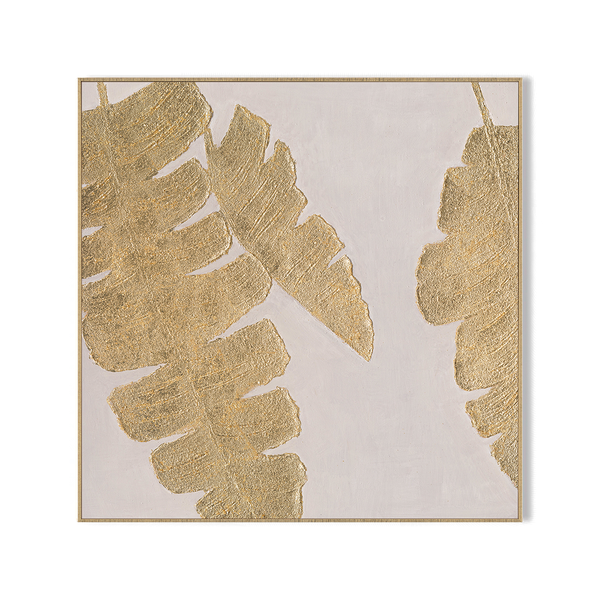 Golden Leaves - Luxury Abstract Painting#L5100