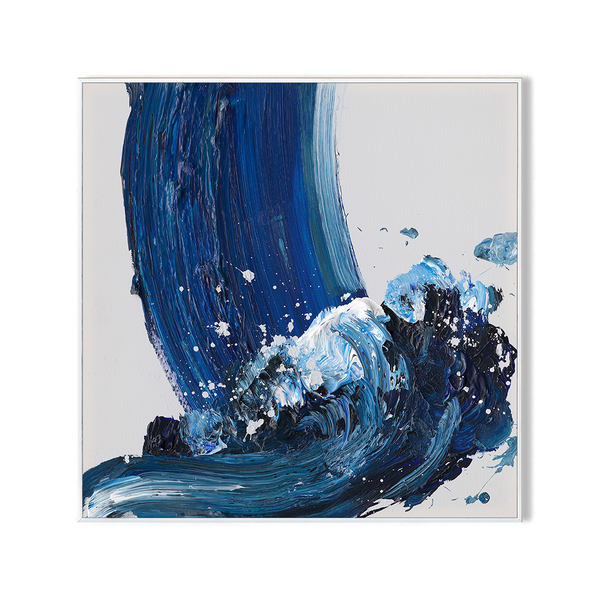 Ocean Rhythm - Blue Abstract Wave Painting#L5889