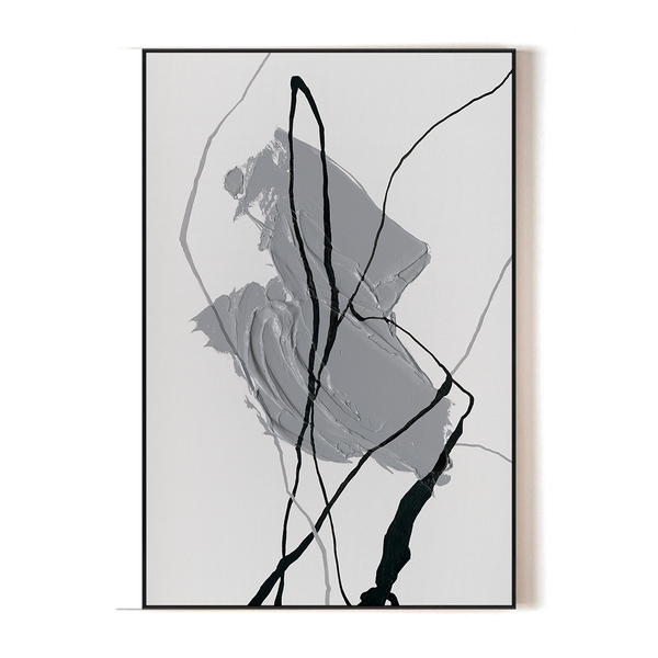 Grey Trace – Minimal Abstract Painting#L5916