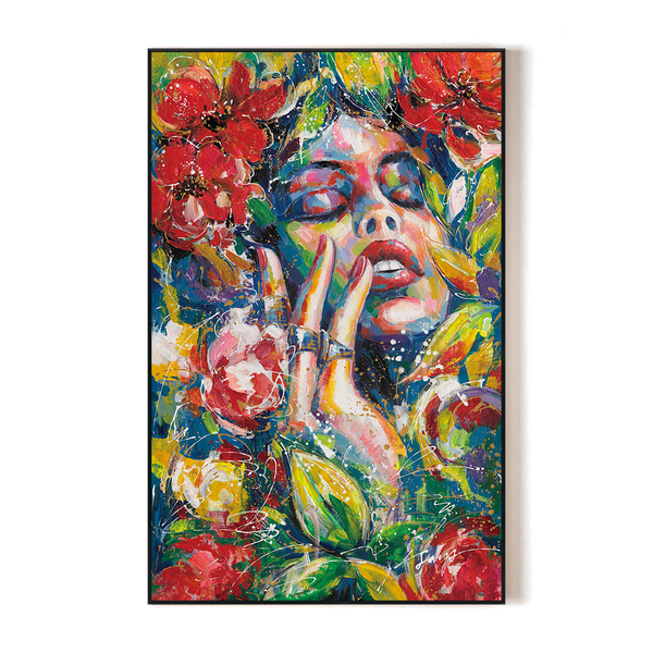 Vivid Dream - Colorful Floral Abstract Portrait#M0575
