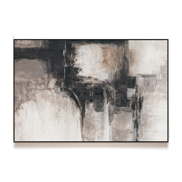 Urban Fade - Black & Grey Abstract Painting#M0700
