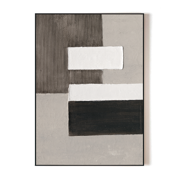 Orderly Forms - Grey Black White Geometric Texture#M2569