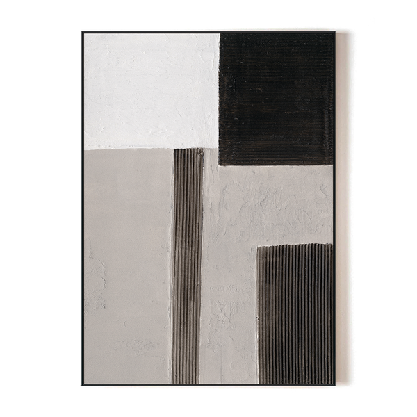 Rhythm of Structure - Grey Black White Modern Texture#M2571