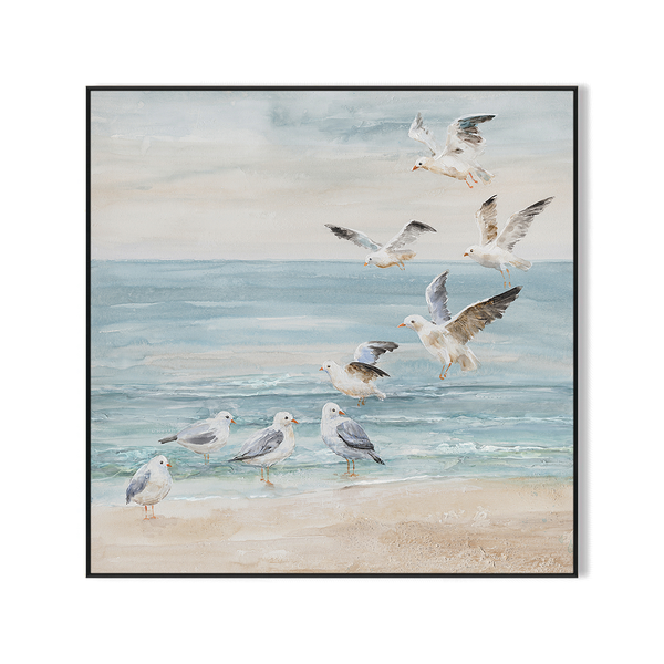 Coastal Dance - Seagull Wall Art #M3547