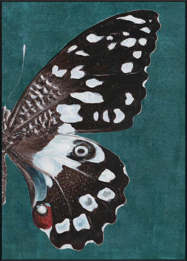 Emerald Twin Wings - Symmetrical Butterfly Art #M3561