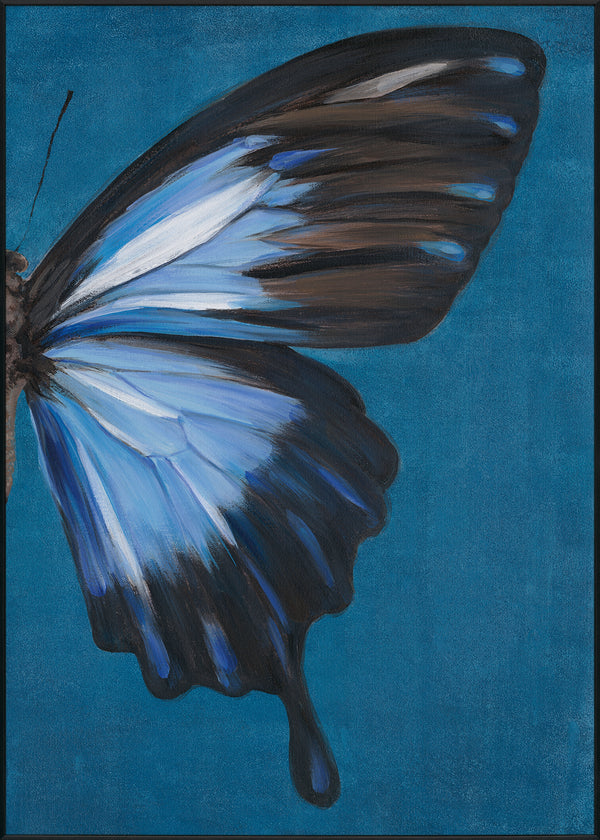 Azure Twin Wings - Symmetrical Butterfly Art #M3567