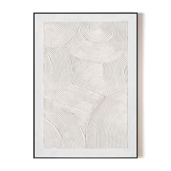 Interwoven Whites - Minimalist Textured Art#M4628