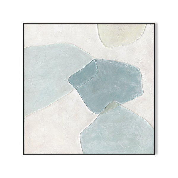Misty Sea-Teal Abstract Painting#M4716