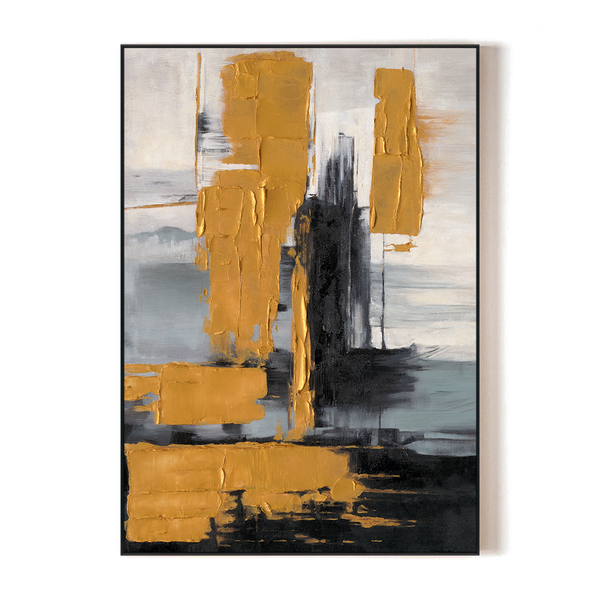Golden Rise - Modern Abstract Canvas #M4776
