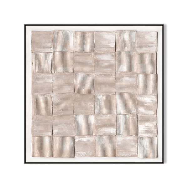 Beige Weave – 3D Textured Art #M4780