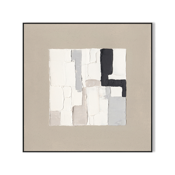 Grey & White Geometric Blocks #M4792