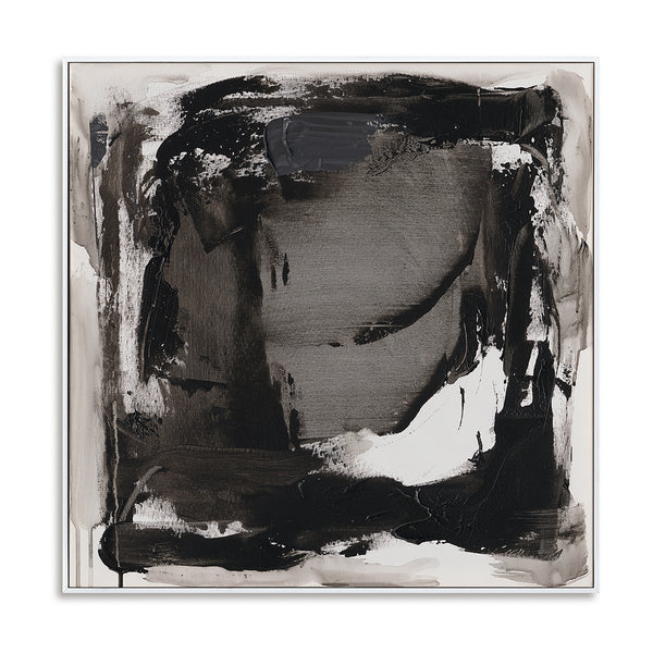 Midnight Symphony-Monochrome Abstract Expressionism #M5513