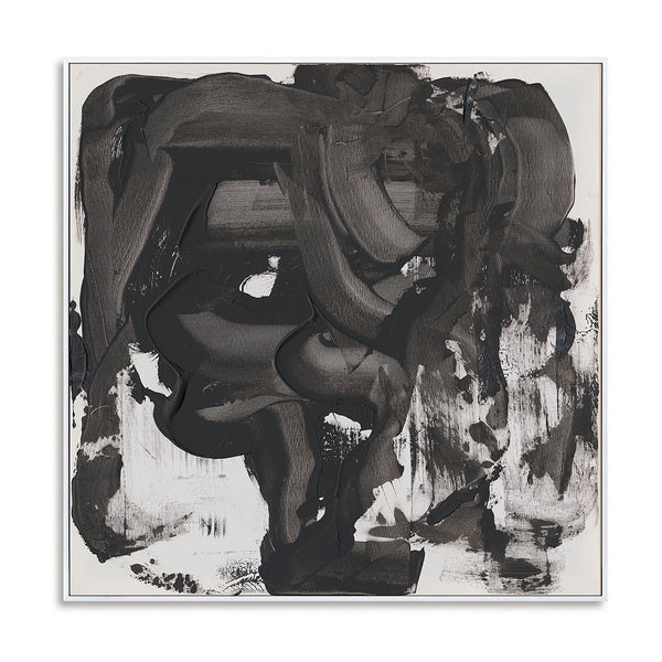 Onyx Pulse-Abstract Black and White Art #M5515