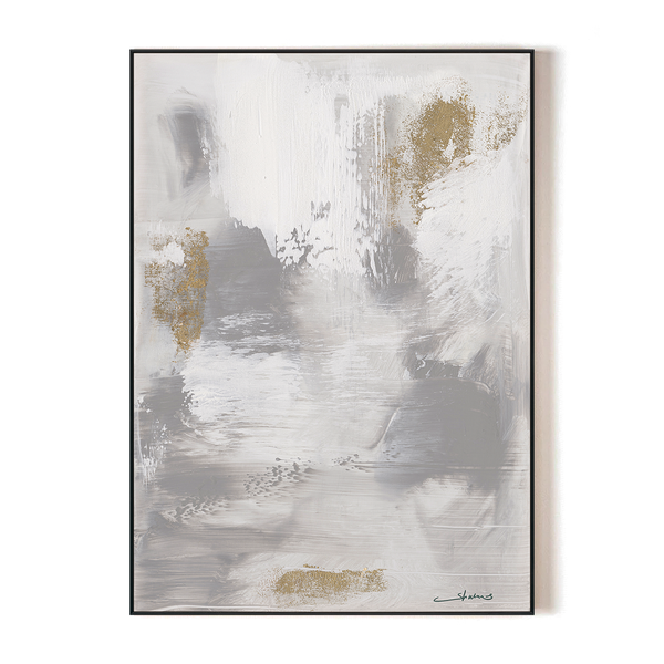 Silver Mist-Ethereal Abstract Painting #M5896