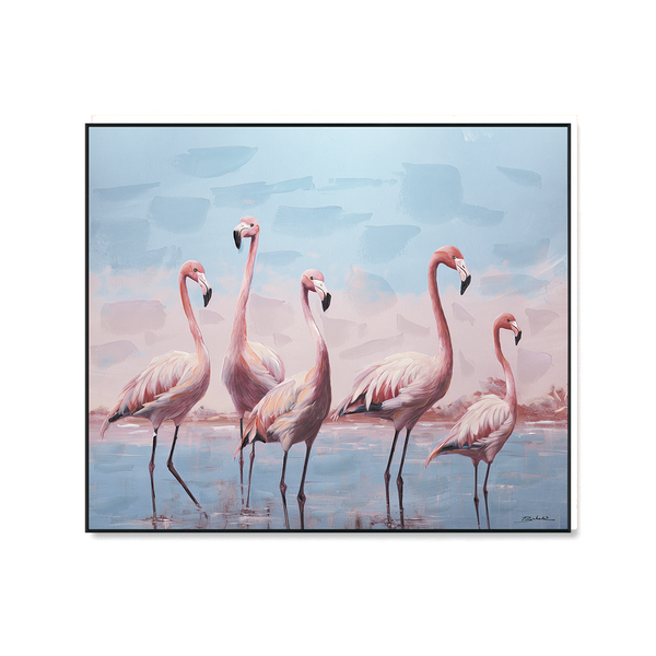 Morning Glow - Flamingos by the Lake#M6069