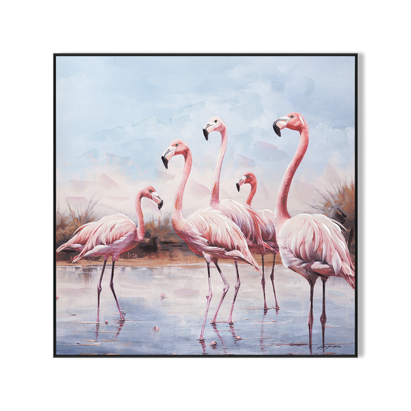 Waterside Poem - Pink Flamingo Flock#M6721