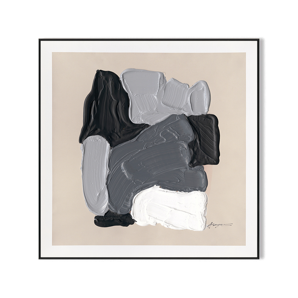 Shadows Symphony - Textured Abstract Blocks #M8077