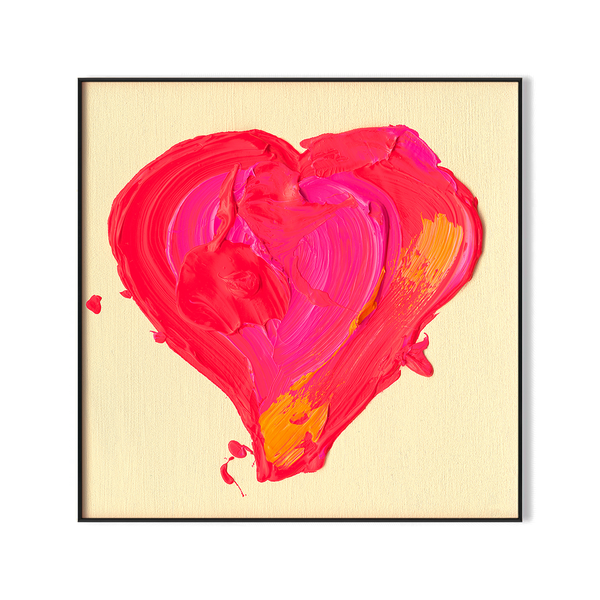 Fiery Heart - Red & Pink Abstract Love #M8164