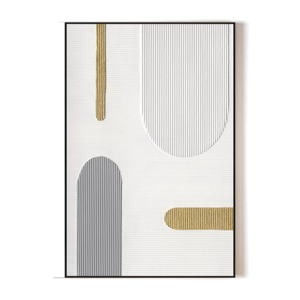 Golden Symphony - Geometric Textured Abstract #MM2588