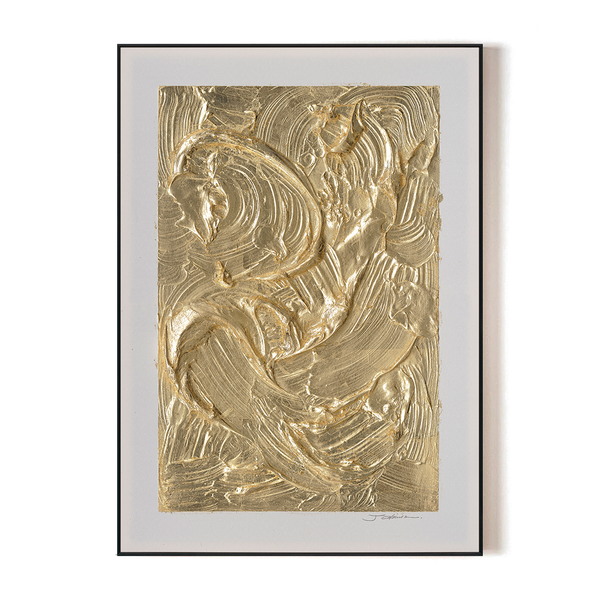 Dance of Light - Golden Textured Abstract #MM5009