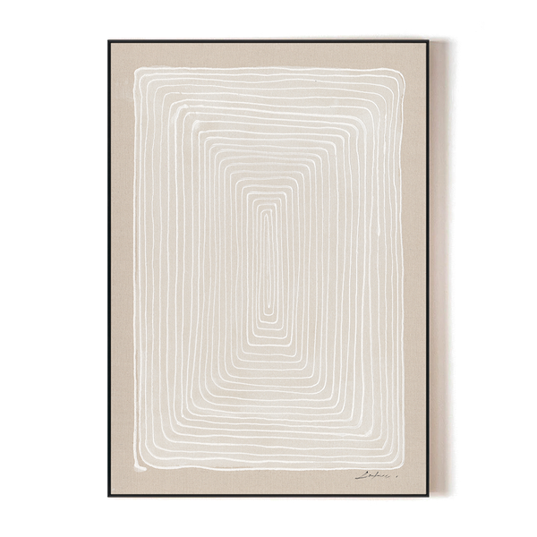 White Ripples - Minimalist Linear Abstract #MM5858