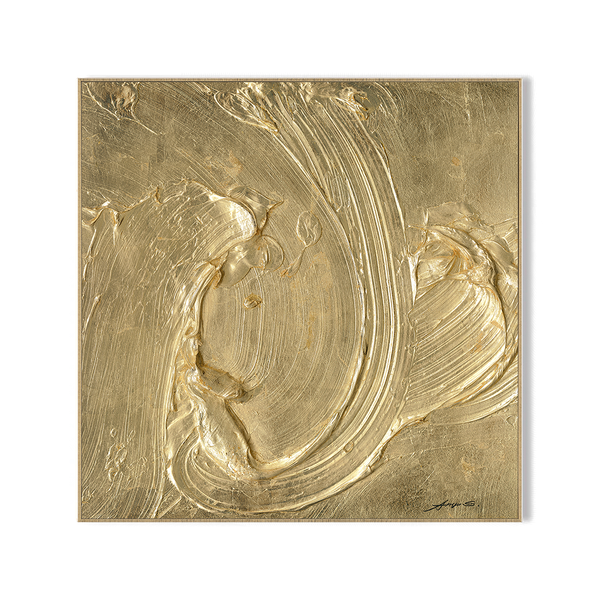 Golden Surge - Textured Abstract Masterpiece #MM6006