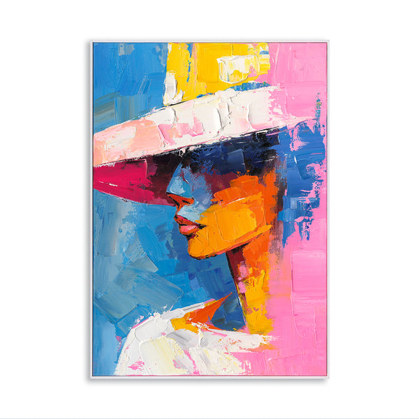Colorful Hat-Modern Woman Portrait #P2760