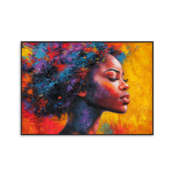 Colorful Abstract-Portrait with Vibrant Hair #P2782