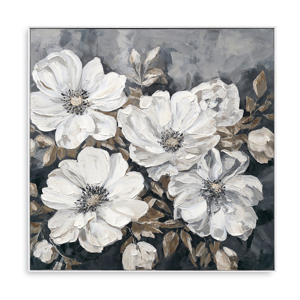 Timeless Elegance-White Flower Abstract #P3501
