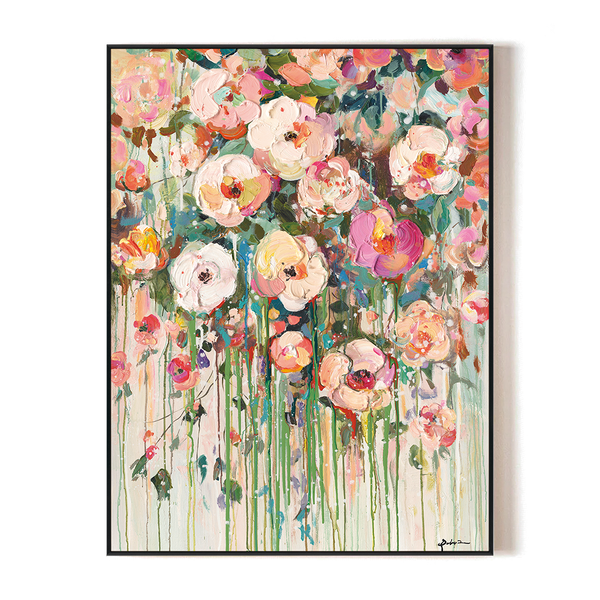 Blooming Symphony - Colorful Abstract Floral#P6211