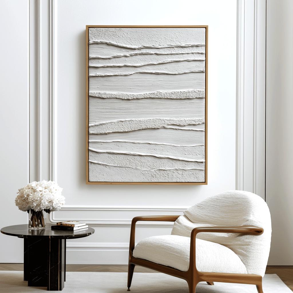 Quiet Rift – White Minimalist Painting #awp103 Painting artwepaint 